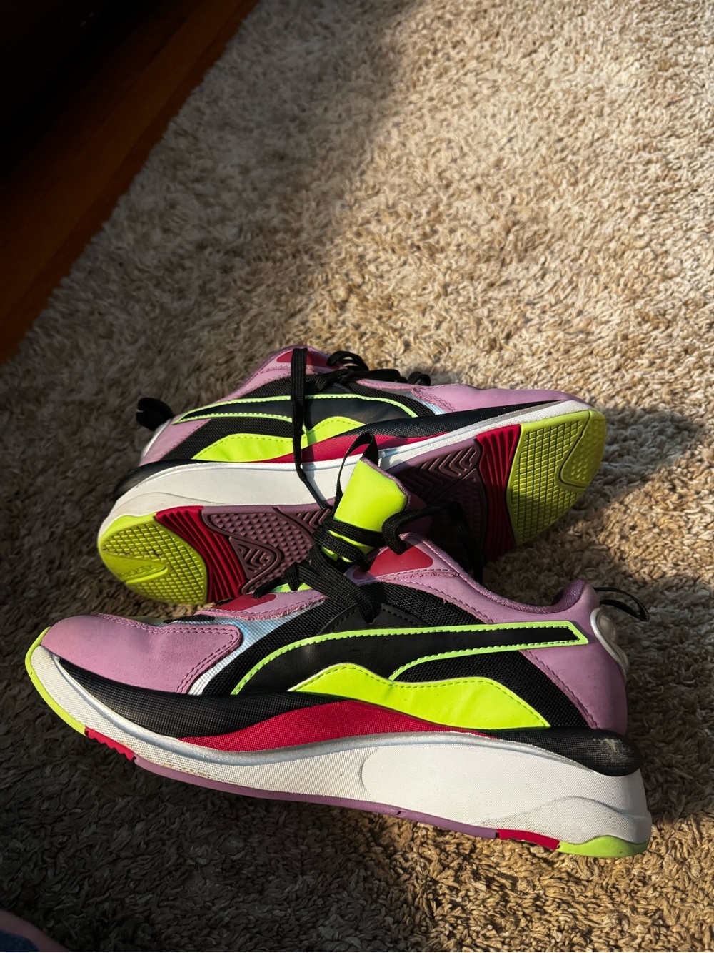 PUMA Women’s Pink, Purple & Neon - P \\ SYSTEM Sneakers